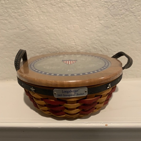 2005 Longaberger Inaugural Basket Eagle lid basket